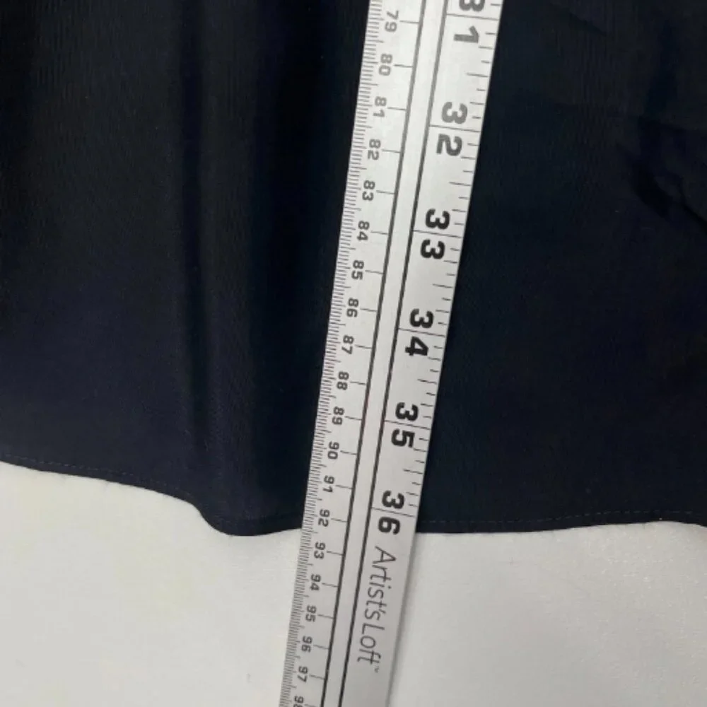 Aoyama Itchome Anthropologie Black Tuxedo Dress Asymmetrical 100% Viscose - Picture 8 of 11
